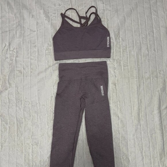 Gymshark Women’s Seamless Sports Bra (S) + Leggings (XS) Set | Lavender Purple - Picture 1 of 5